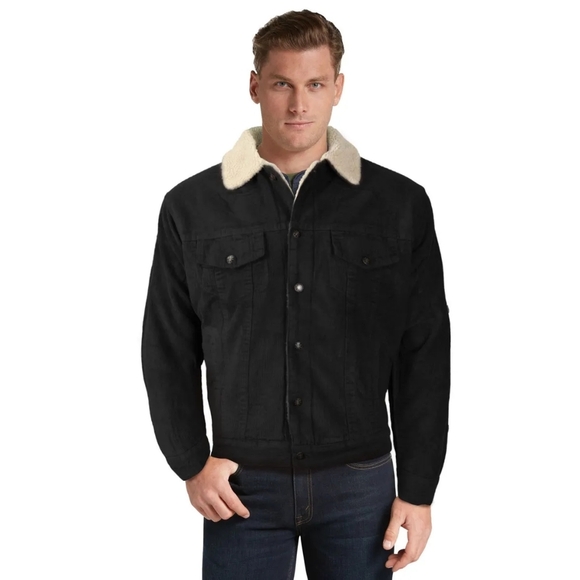 New w/ Tags Mens Thick Winter Fleeced Demin Button Jacket Multiple Sizes - Picture 2 of 3